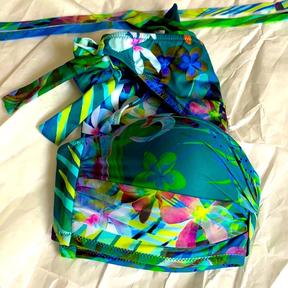 PARAH ITALIAN SWIMSUIT ELEGANCE SEA GREEN NEW - Picture 15 of 15